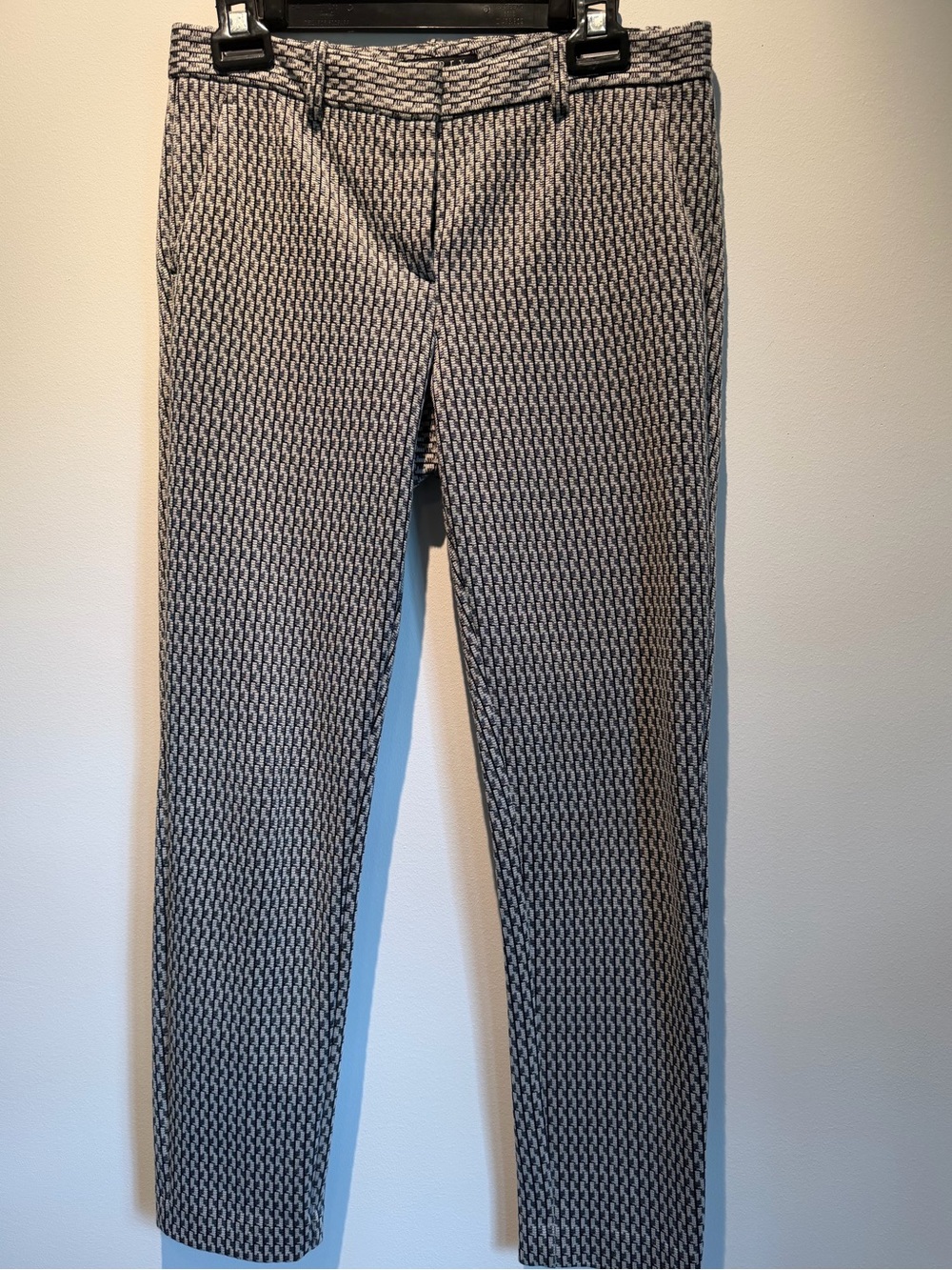 Theory Treeca Black and White Knit Stretch  Pants Size 4